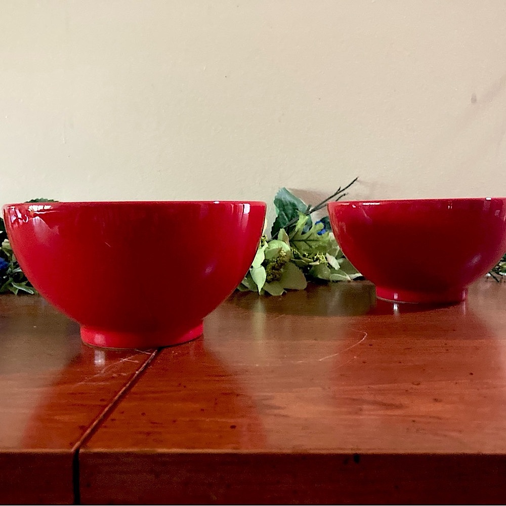 WAECHTERSBACH Red Cereal Bowls (TWO)  MADE IN GERMANY